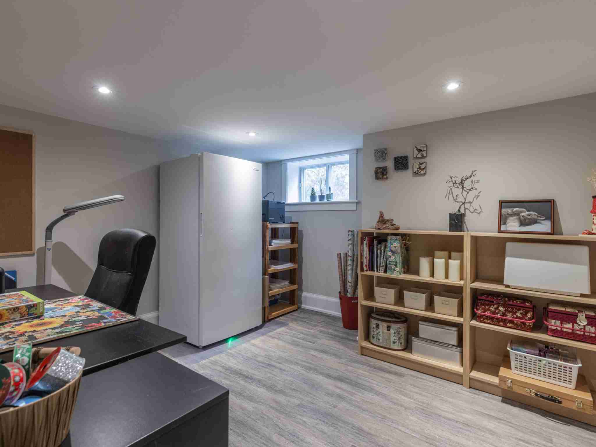 lower level office room and storage