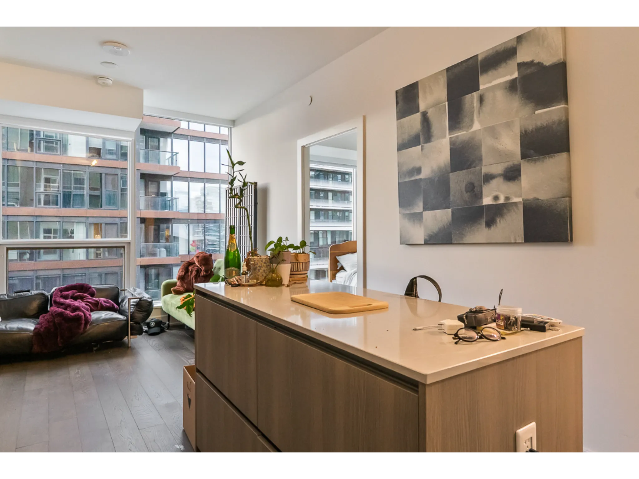 island overlooking the family room