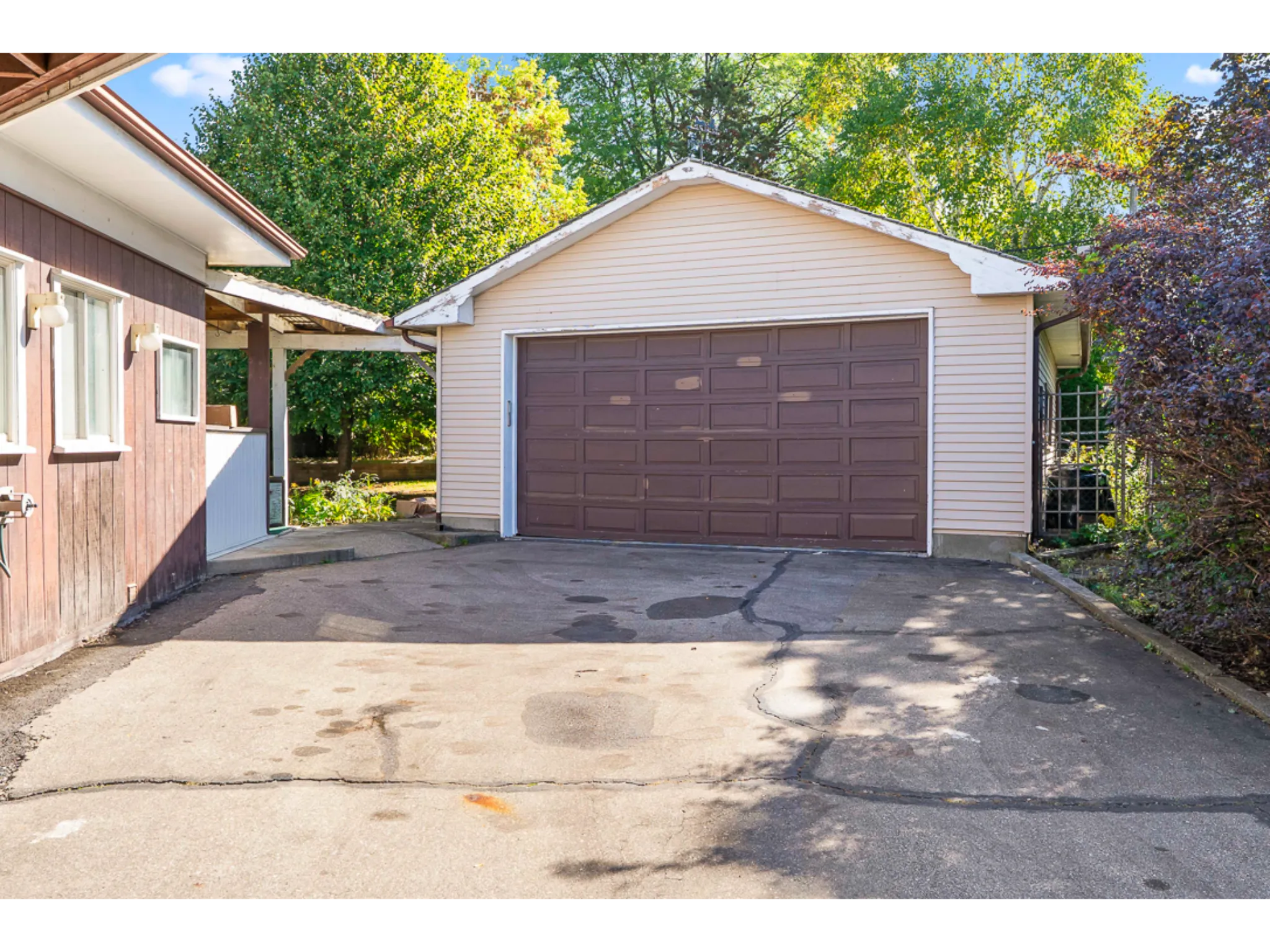 Exterior detached double garage
