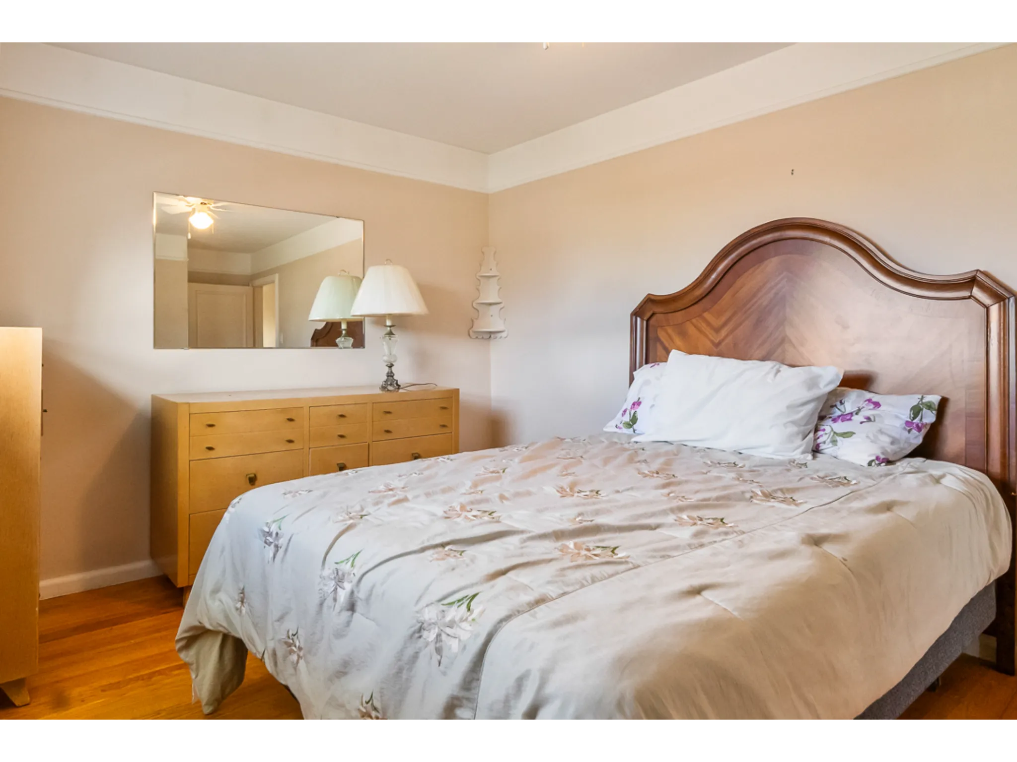 large principal bedroom with large window