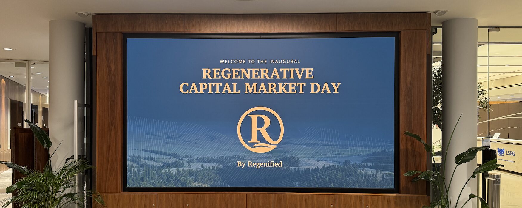 Regenerative Capital Markets Day entrance at LSEG