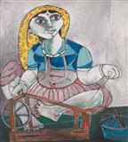 Gujrati Woman Spinning - Paritosh Sen - Auction May 2006