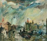 Flora Fountain in Monsoon - S H Raza - Auction May 2006