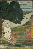 An Ascetic Consulted by Three Women -   - Indian Miniature Paintings and Works of Art