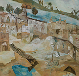 Benares Landscape - Ram Kumar - Modern Evening Sale | Mumbai, Live