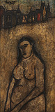 Nude in a city background - F N Souza - Modern Evening Sale | Mumbai, Live