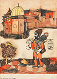 Fowl Seller - Badri Narayan - Works on Paper Online Auction