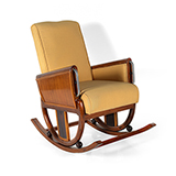 ART DECO ROCKING CHAIR WITH UPHOLSTERY -   - The Design Sale