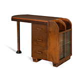 ART DECO WRITING TABLE WITH SIDE STORAGE -   - The Design Sale