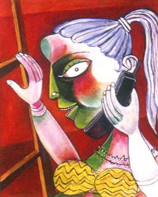 Woman with Telephone