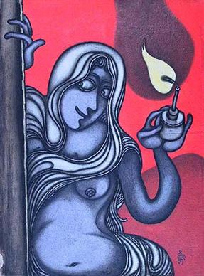 Woman with the light