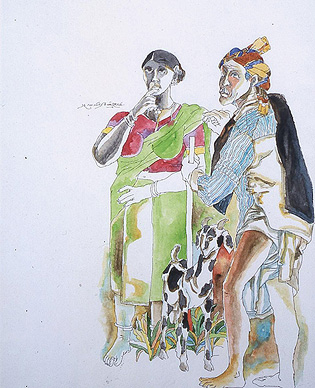 Untitled (Couple with Goat 2)