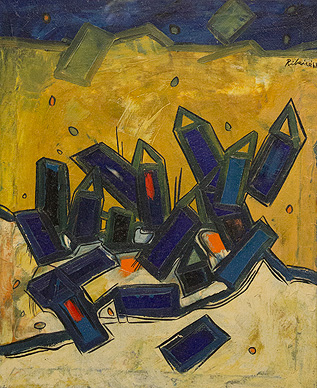 Untitled (Blue and Yellow Landscape)