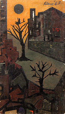 Townscape with Trees