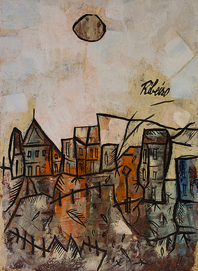 Untitled (Landscape with Yellow Sun)