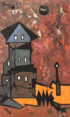 Untitled (Landscape with Black Moon)