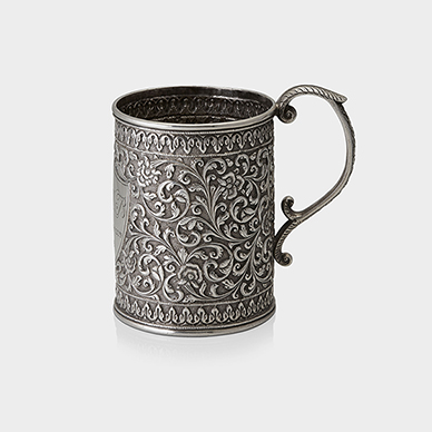SILVER TANKARD BY OOMERSI MAWJI & CO.