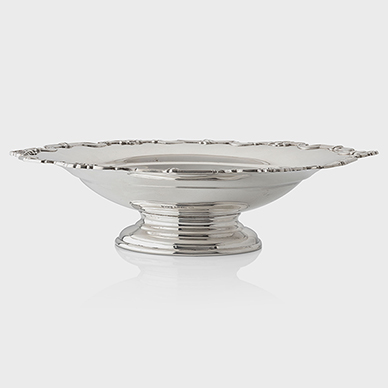 SILVER FRUIT BOWL BY MAPPIN AND WEBB