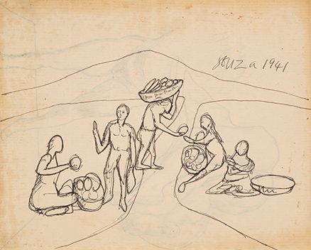 Untitled (Village Scene Goa)