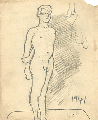 Untitled (Nude) recto; Untitled (Noses) verso