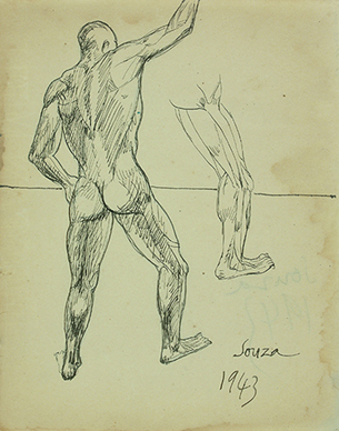 Untitled (Male study) recto; Untitled (Male study)