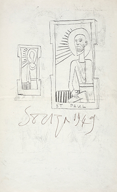 Untitled (Saint Paul ) recto; Untitled (Saint Anthony) verso