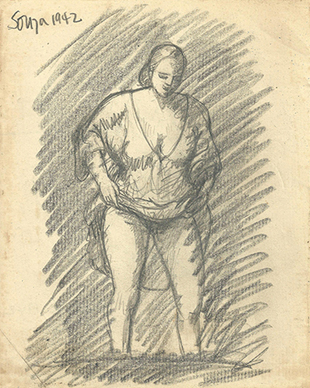 Untitled (after Rembrandt) recto; Untitled verso