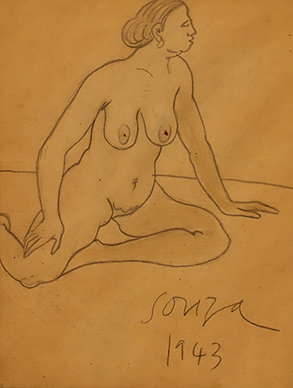 Untitled (Seated nude)