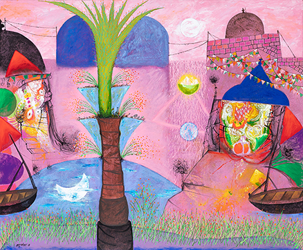 Moon Moving Around Temple