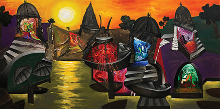 Sunset at Banaras, Assi Ghat