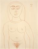 Untitled (Standing Nude) - F N Souza - Winter Online Auction: Modern and Contemporary South Asian Art and Collectibles