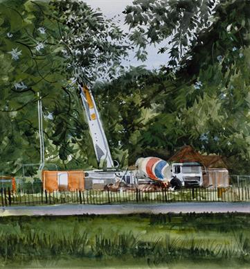 Clissold Park, Construction Site
