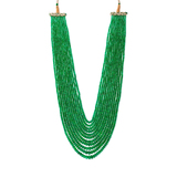 ELEVEN-STRAND EMERALD BEAD NECKLACE -   - Fine Jewels and Silver