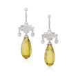 PAIR OF QUARTZ AND DIAMOND EARRINGS - Fine Jewels and Silver
