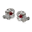 PAIR OF BURMESE RUBY AND DIAMOND EARRINGS - Fine Jewels and Silver