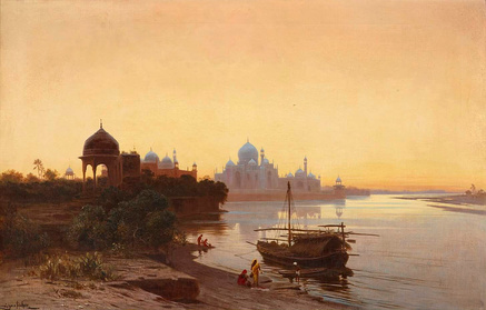 The Taj Mahal at Sunset