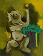 M F Husain - Winter Live Auction