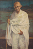 Untitled (Portrait of Mahatma Gandhi) - M R Achrekar - From Classical to Contemporary