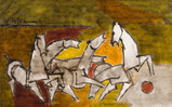 Untitled - M F Husain - Spring Live Auction