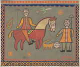 Untitled (Rider with an Umbrella) - Jamini Roy - Spring Online Auction