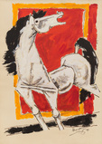 Untitled  - M F Husain - Spring Online Auction