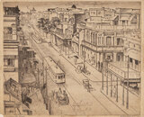A Calcutta Street - Ramendranath Chakravorty - Spring Online Auction