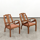 Art Deco Slant Back Inlay Chair -    - The Design Sale