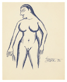 Standing Blue Nude-F N Souza-Summer Online Auction (Jun 11-14, 2026)