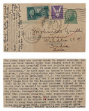 “WHAT GOOD TO OUTLAW THE ATOMIC BOMB?” — Mothers of America Write to Gandhi, 1946 -   - GANDHI: From the Collection of Anand T Hingorani - Letters, Philately, Manuscripts and Artefacts
