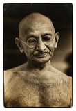 MAHATMA GANDHI: Inscribed Portrait Photograph - Dady Rustom Dossabhoy Wadia - GANDHI: From the Collection of Anand T Hingorani - Letters, Philately, Manuscripts and Artefacts