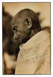 MAHATMA GANDHI: Signed Profile Portrait Photograph - Dady Rustom Dossabhoy Wadia - GANDHI: From the Collection of Anand T Hingorani - Letters, Philately, Manuscripts and Artefacts