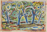 Trees in Moonlight - F N Souza - Autumn Auction | Live | New Delhi