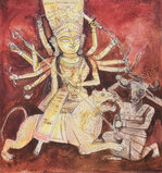 Untitled (Durga) - Ganesh Pyne - Autumn Auction | Live | New Delhi