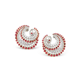 A PAIR OF SPINEL AND DIAMOND EARRINGS -    - Fine Jewels and Silver